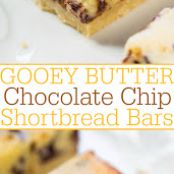 Gooey Butter Chocolate Chip Shortbread Bars