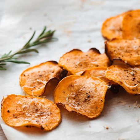 Baked Parmesan Butternut Chips