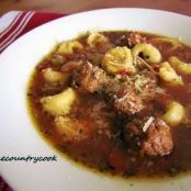 Slow Cooker Meatball and Tortellini Soup