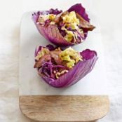 Korean-Style Beef & Cabbage Tacos