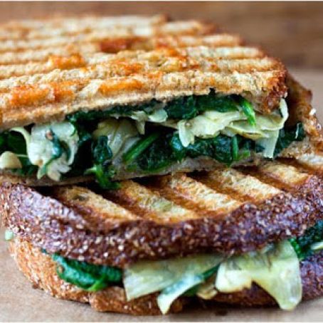 PANINI w/ARTICHOKES SPINACH & RED PEPPERS