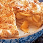 Cheesy Apple Pie with Rum Raisin Sauce