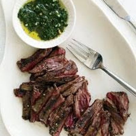 Grilled Skirt Steak with Chimichurri Sauce