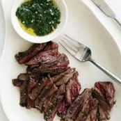 Grilled Skirt Steak with Chimichurri Sauce