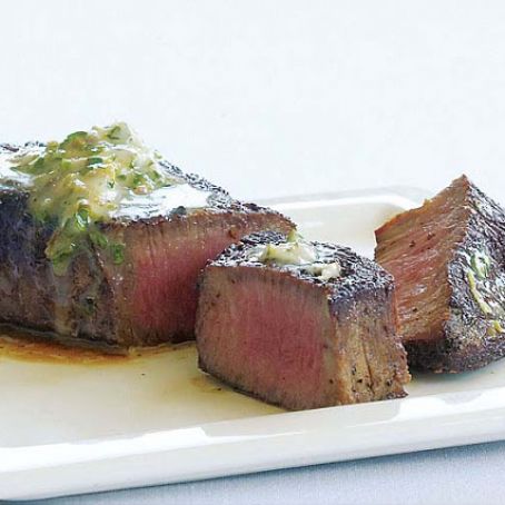 Pan-Seared Steak with Caper-Anchovy Butter