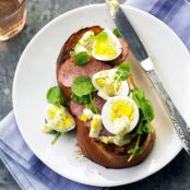 Ham & Egg Salad on Toast