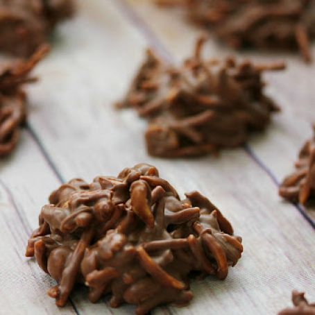 No Bake Chocolate Peanut Butter Haystacks