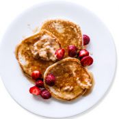 Ricotta Pancakes with Honeycomb-Candy Butter