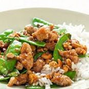 Cashew Pork with Snow Peas and Ginger