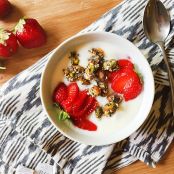 Food Babe's Strawberry Chia Jam with Yogurt and Pistachio Crisp