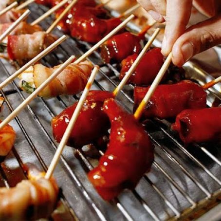 Meals (Barbecue Bacon Wrapped Shrimp)
