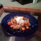 Mushroom & Herb Polenta Cakes with Roasted Grape Tomatoes