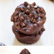quickbread - Flourless Double Chocolate Peanut Butter Mini Blender Muffins (gluten-free)