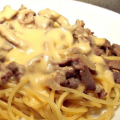 Philly Cheese Steak Spaghetti