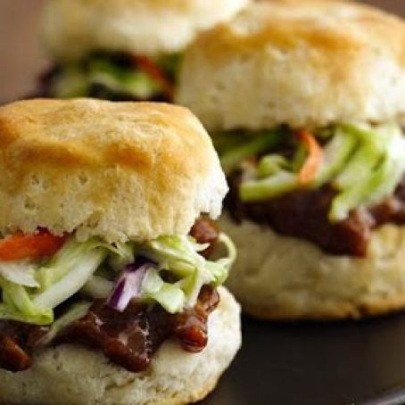 Barbecued Pork Biscuit Sliders