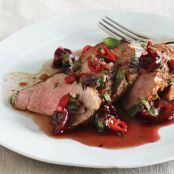 Grilled Pork Tenderloin with Cherry Salsa