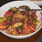 Brussels Sprouts with Bacon, Apple and Mustard