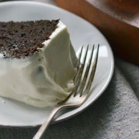 Dark Molasses Gingerbread Cake with Cream Cheese Frosting