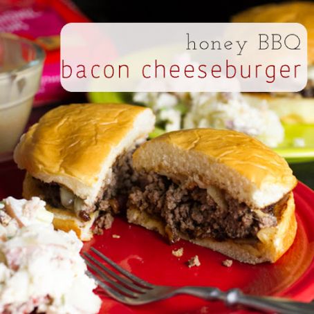 Pan Fried Honey BBQ Bacon Cheeseburger
