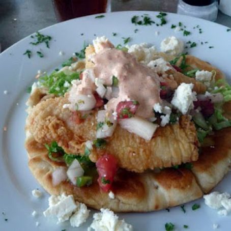 Fish Gyros with Cucumber Tzatziki Sauce