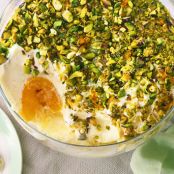 Peach and Pistachio Trifle