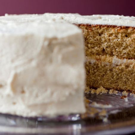 Almond Birthday Cake With Sherry-Lemon Buttercream