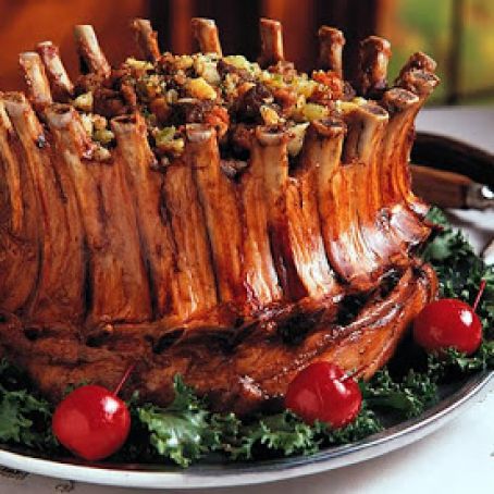 Cornbread Stuffed Crown Roast of Pork