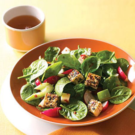 Spinach Salad with Sesame Tofu