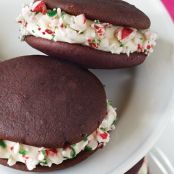 Candy Cane Chocolate Whoopie Pies