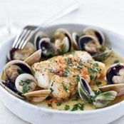 Cod with Cockles and White Wine
