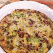 FLOURLESS BACON AND BROCCOLI QUICHE