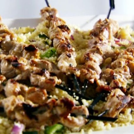 Chicken Satay with Grilled Vegetable Couscous