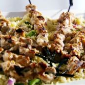 Chicken Satay with Grilled Vegetable Couscous