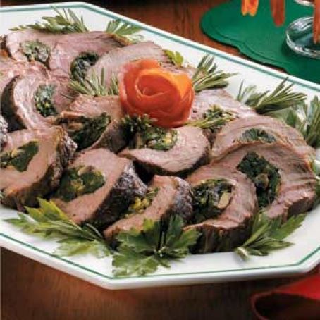 2002 Spinach-Stuffed Beef Tenderloin