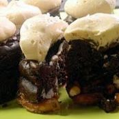 Chocolate Cheesecake with Pretzel Crust and Salted Caramel Mousse