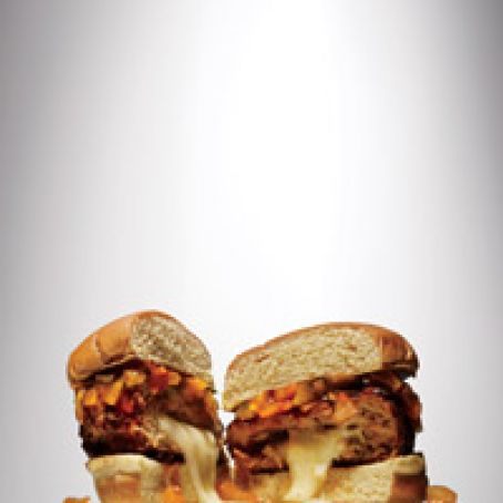 Cheese-Stuffed Meat Loaf Burger