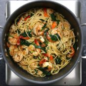 One-Pot Lemon Garlic Shrimp Pasta