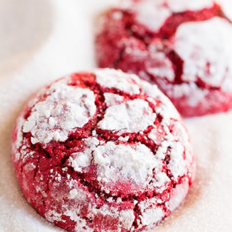 Red Velvet Crinkle Cookies