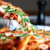 Cheesy Sun-dried Tomato Penne Pie