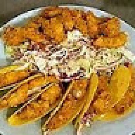 Fried Catfish Taco with Chipotle Slaw