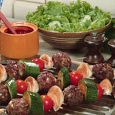 Steak and Vegetable Kabobs