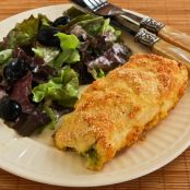 Baked Chicken Stuffed with Pesto and Cheese