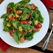 Tomato, Spinach & Quinoa Salad with Avocado & Cilantro-Lime Vinaigrette
