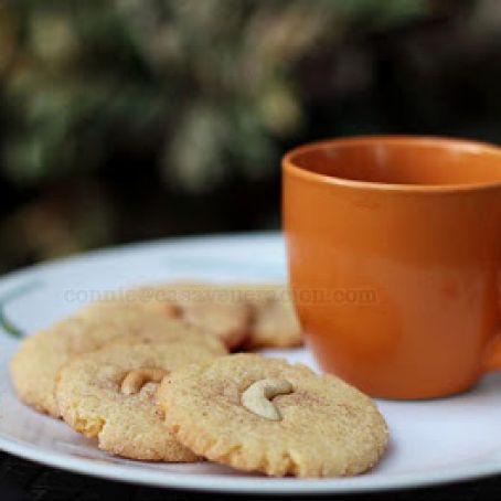 Cashew Nut Cinnamon Sugar Cookies