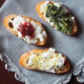 Crostini with Ricotta and Broccoli Rabe