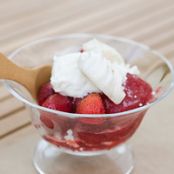 Strawberry-Red Wine Sorbet with Crushed Meringue