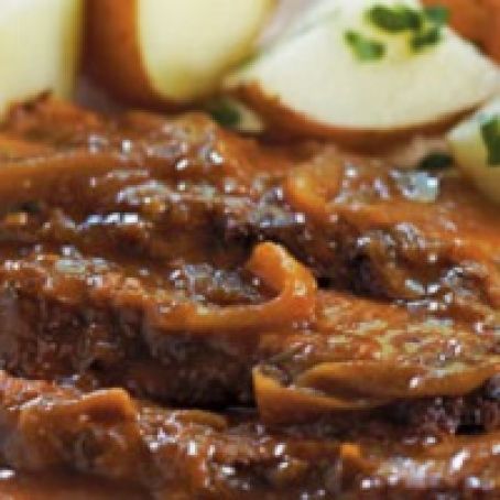 Slow Cooker Beef Brisket and Onions