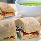 Roasted Pepper and Goat Cheese Sandwiches
