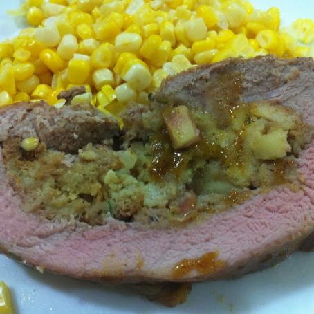 Maple-Glazed Stuffed Roast Pork