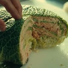 Choux farci au Saumon / Salmon Stuffed Cabbage - From the Movie Haute Cuisine